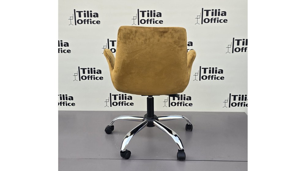 Maki Çalışma ve Çocuk Koltuğu Krom Yonca Ayak Hardal